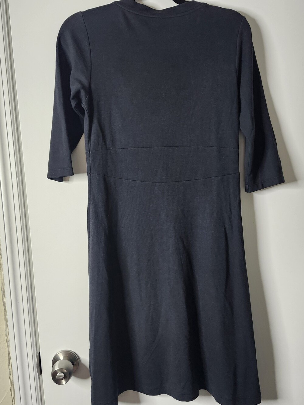 Toad&Co Dress Womens Small Black Tencel 3/4 Sleeve Scoop Neck Pull On Outdoor - Picture 8 of 10